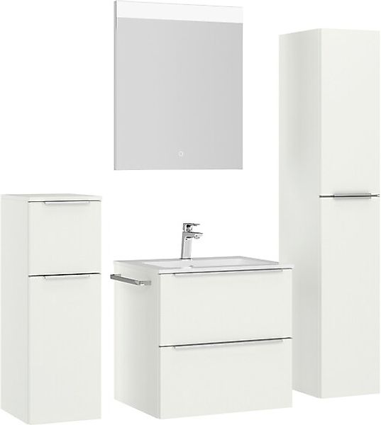 nobilia® Badmöbel-Set »Levere« vormontiert, mit Soft-Close, 4 Stk. tlg. günstig online kaufen