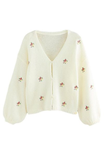 LAURA ASHLEY Strickjacke Laura Ashley Strickjacke mit Blumenstickerei (1-tl günstig online kaufen
