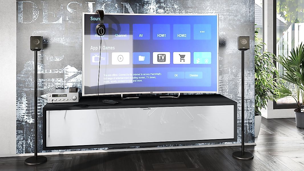 Vladon Lowboard Lana 1400 (TV-Kommode, mit günstig online kaufen
