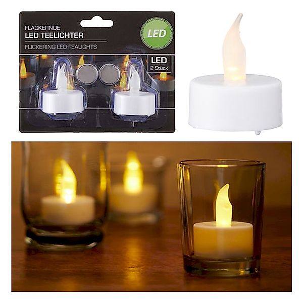 LED-Teelicht 2er Set Weiss günstig online kaufen