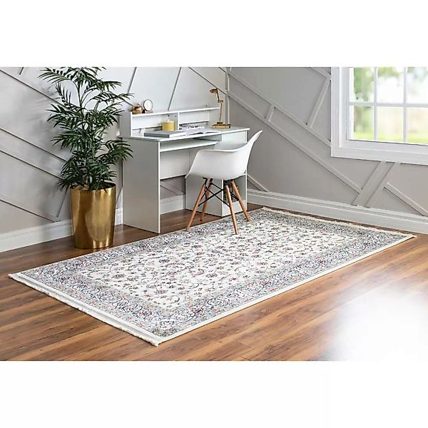 Orient Stil Teppich Kurzflor in Cremefarben 150x245 cm günstig online kaufen