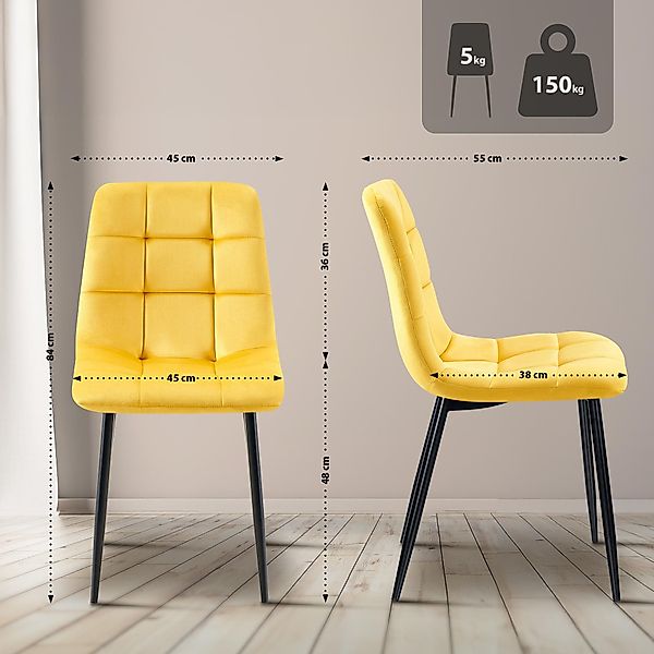 CLP Esszimmerstuhl Antibes (4er Set), Samtbezüge, günstig online kaufen