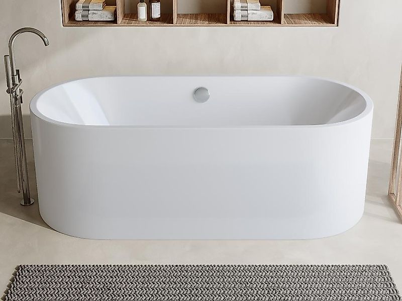 Freistehende Badewanne - 221 L - 170 x 75 x 58 cm - Weiß - KATOUCHA günstig online kaufen