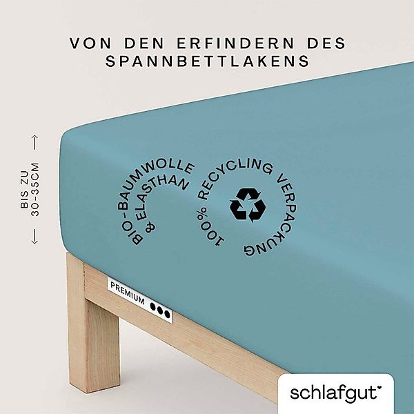 Schlafgut Spannbettlaken Premium, Mako-Zwirn-Jersey, Gummizug: rundum, günstig online kaufen