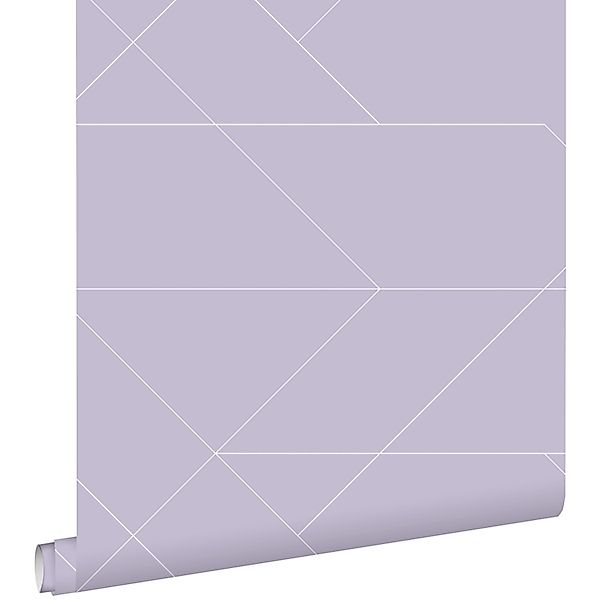 ESTAhome Tapete Grafische Linien Violett 0,53 x 10,05 m 139574 günstig online kaufen