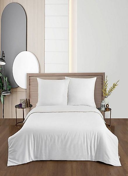 Aymando Bettwäsche Luxor White, 100% Baumwolle Mako Satin, 3 teilig, Saum u günstig online kaufen