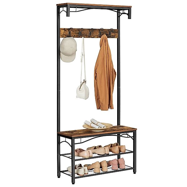 VASAGLE Garderobenständer Garderobe, mit Ablage, Sitzbank, günstig online kaufen