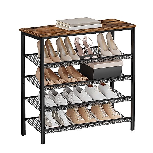 Hoobro Schuhregal aus Holz und Metall günstig online kaufen