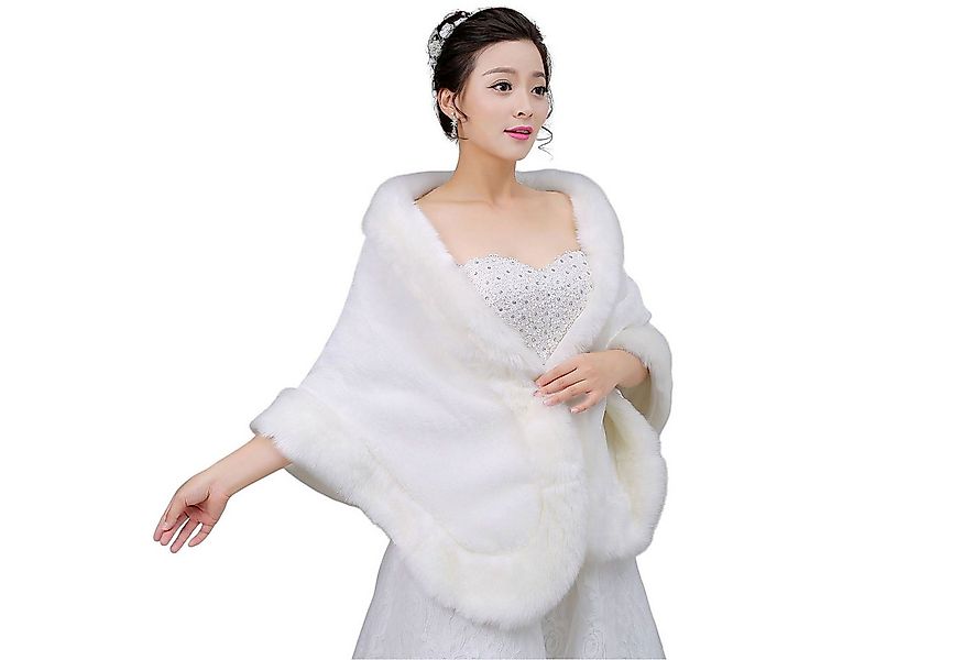 Refttenw Modeschal Damen Plüsch Schal, Braut Hochzeit Party Kleid Warm Schu günstig online kaufen