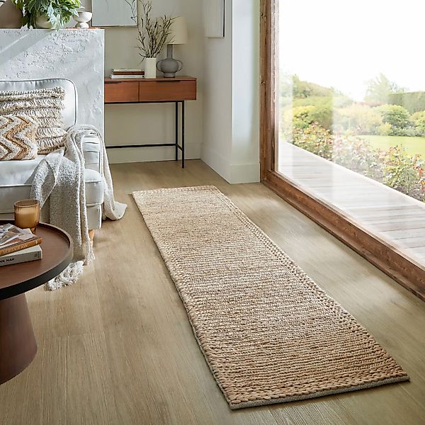FLAIR RUGS Teppich »Drew mit Bordüre, handgewebt, aus Jute, Soumak-Handflec günstig online kaufen