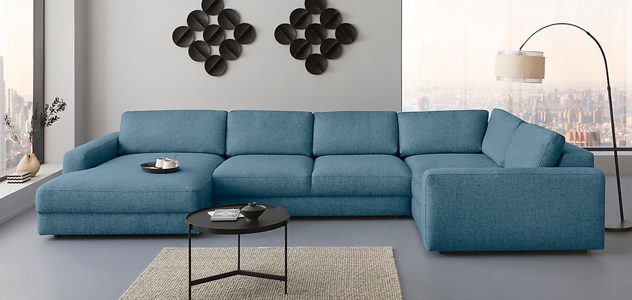 Home affaire Wohnlandschaft "Bloomfield, Mega Polsterprogramm, Breite 405cm günstig online kaufen
