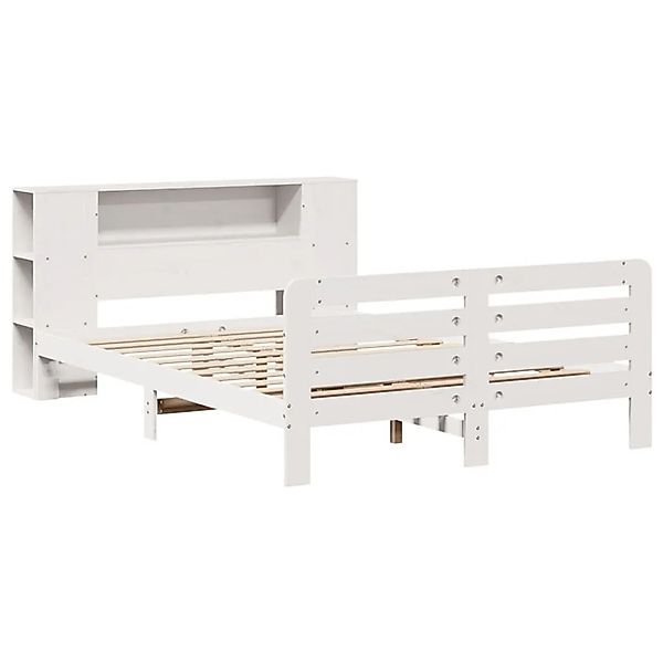 vidaXL Massivholzbett ohne Matratze Weiß 140x200 cm Kiefernholz 3309879 günstig online kaufen