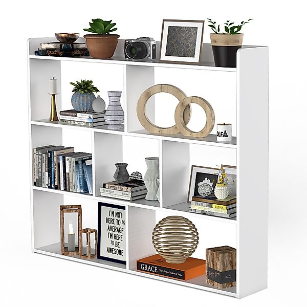 oyajia Bücherregal Raumteiler Regal Bücherschrank Standregal günstig online kaufen