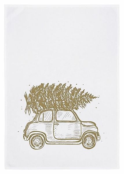 17,30 Hamburg Geschirrtuch Rasender Weihnachtsbaum, Gold, günstig online kaufen