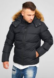 behype Steppjacke "BHBROWNS" mit abtrennbarer Kunstfellkapuze günstig online kaufen