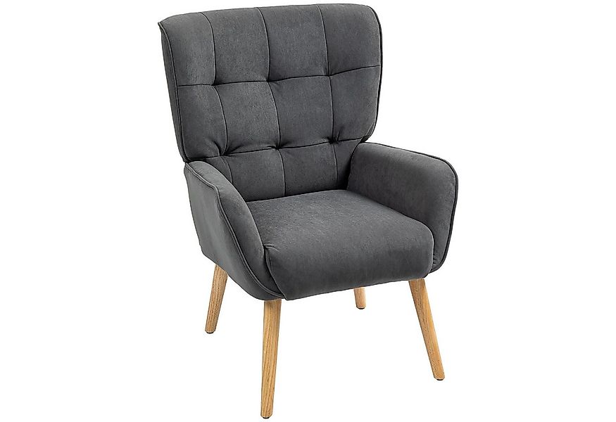 HOMCOM Relaxsessel Sessel Wohnzimmer Loungesessel mit Holzbeine (Lesesessel günstig online kaufen