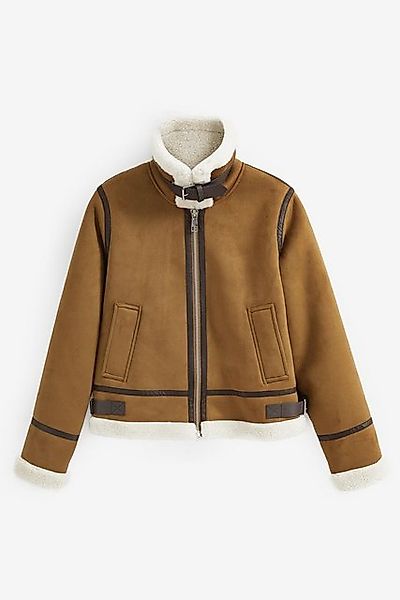 Next Fellimitatjacke Pilotenjacke aus Velours mit günstig online kaufen