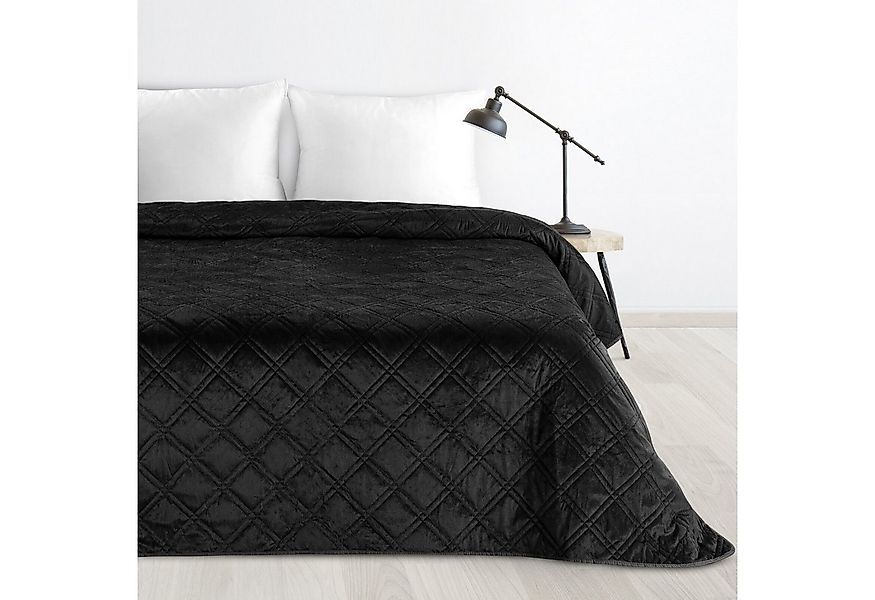 Design91 Tagesdecke Steppdecke LUIZ8 aus Samt Weicher Bett- und Sofaüberwur günstig online kaufen