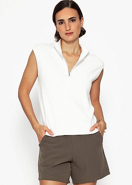 SASSYCLASSY T-Shirt Ärmellose Top Damen mit Reißverschluss elegant Lässiges günstig online kaufen
