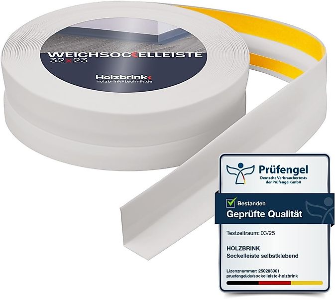 HOLZBRINK Sockelleiste HOLZBRINK selbstklebend PVC 32x23mm, 100 m (4x25m), günstig online kaufen