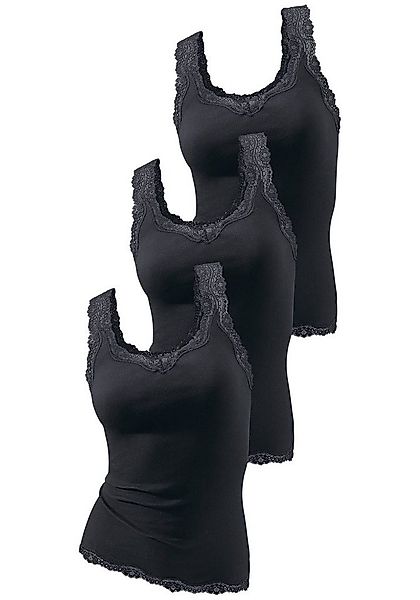 H.I.S Spitzentop aus Feinripp (3er-Pack) aus weicher Baumwoll-Qualität günstig online kaufen