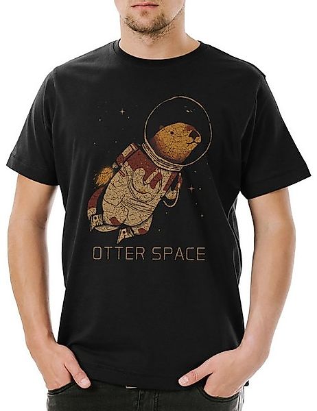 Urban Backwoods Print-Shirt Otter Space Herren T-Shirt Wildlife lontra nutr günstig online kaufen