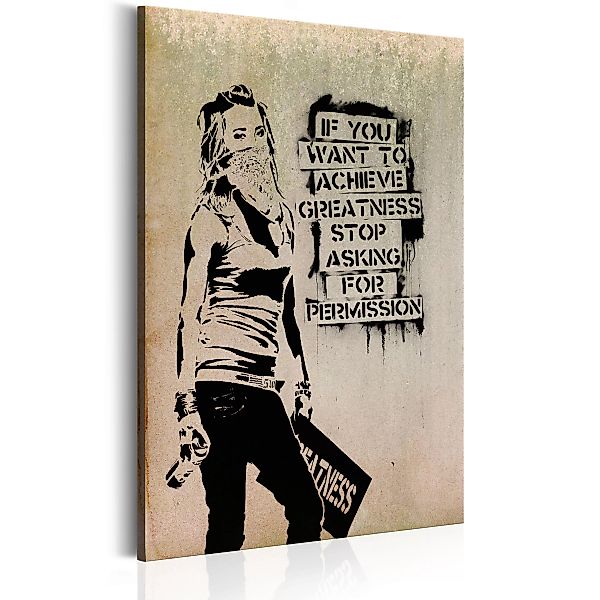 Wandbild - Graffiti Slogan by Banksy günstig online kaufen