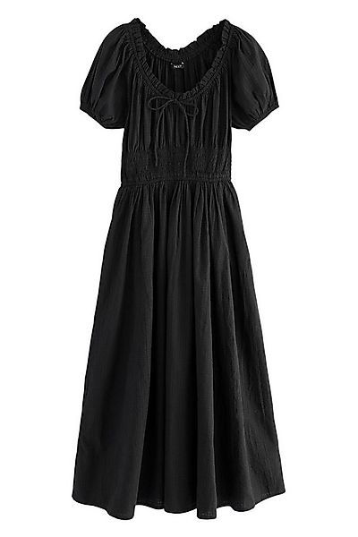 Next Midikleid Sommerliches Seersucker-Midikleid mit Puffärmeln (1-tlg) günstig online kaufen