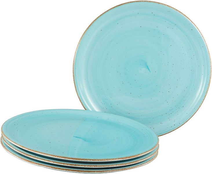 CreaTable Pizzateller »Vintage Nature, Pizzateller 33 cm 4-tlg«, (Set, 4 St günstig online kaufen