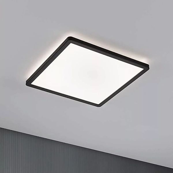 LED Deckenleuchte Atria Shine in Schwarz 16W 1600lm 4000K quadratisch günstig online kaufen