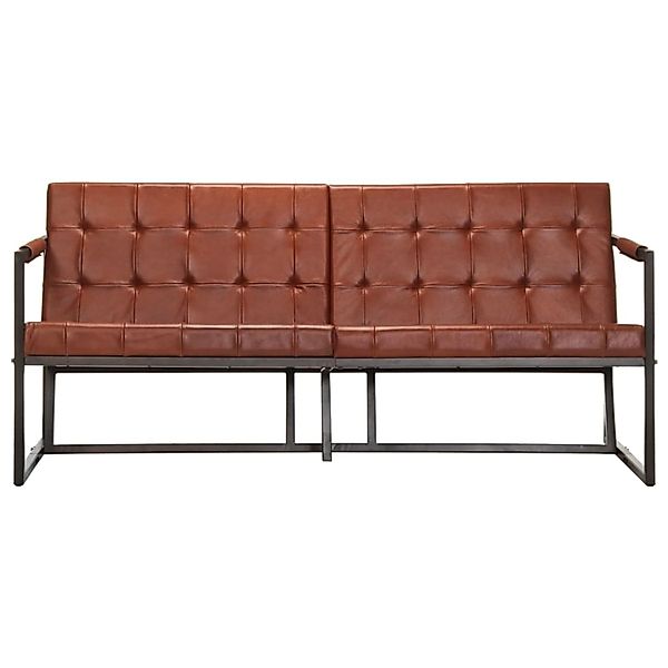 vidaXL 3-Sitzer-Sofa Braun Echtes Ziegenleder günstig online kaufen