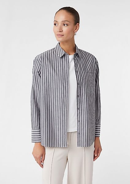 comma casual identity Langarmbluse Popeline-Bluse aus günstig online kaufen