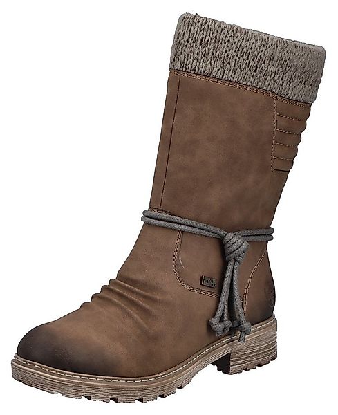Rieker Winterstiefel, Winterboots, Blockabsatz, TEX-Membran, mit gestrickte günstig online kaufen