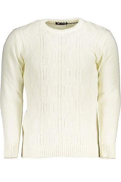 U.S. GRAND POLO Strickpullover Moderner Herrenpullover: Weißer Rundhals mit günstig online kaufen