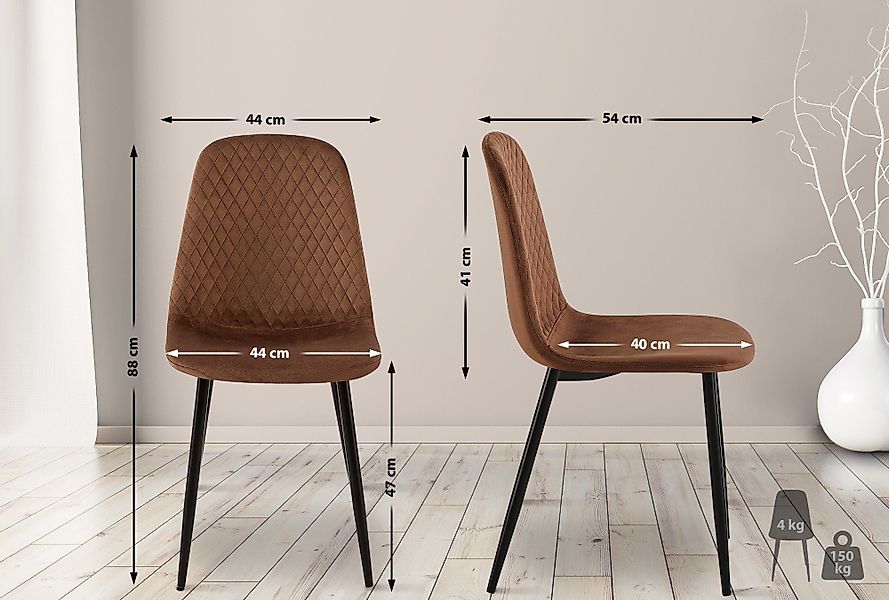 CLP Esszimmerstuhl Giverny (4er Set), mit günstig online kaufen