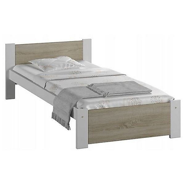Home Collective Bettgestell Bett aus Massivholz Kiefer & Möbelplatte (mit s günstig online kaufen