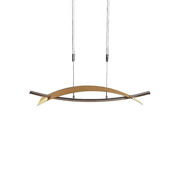 Lucande LED Marija 9639112 Dimmbar Modern in Gold Messing aus Metall 1-flam günstig online kaufen