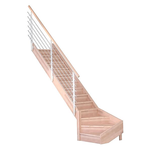 Treppe Mykonos Pro Buche Gew. L 90 cm Setzstufen Design-Geländer-Edelstahl günstig online kaufen