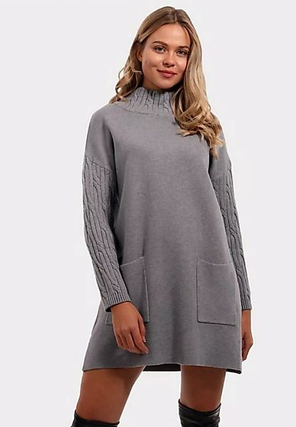 YC Fashion & Style Strickkleid Allrounder Long Pullover mit Stehkragen Basi günstig online kaufen