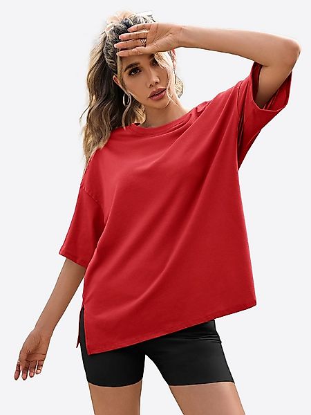 Imily Bela T-Shirt Damen Oversize Lässiges Kurzarmshirt (Packung, 1-tlg., 1 günstig online kaufen