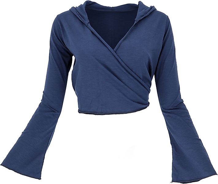 Guru-Shop Longsleeve Wickeltop, Yogatop, Langarmshirt mit.. günstig online kaufen