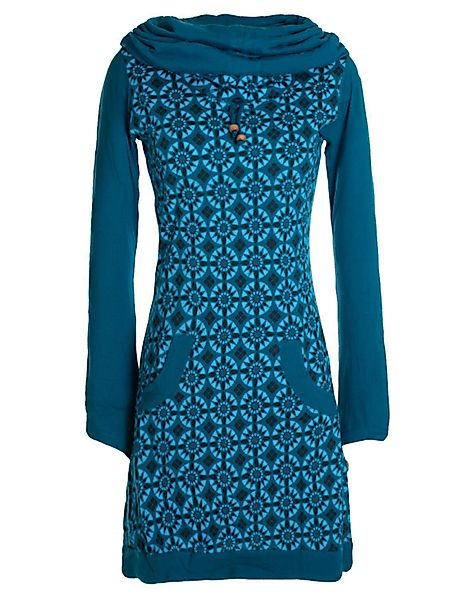 Vishes Jerseykleid Langarm Kleid Schalkragen Bedruckt günstig online kaufen