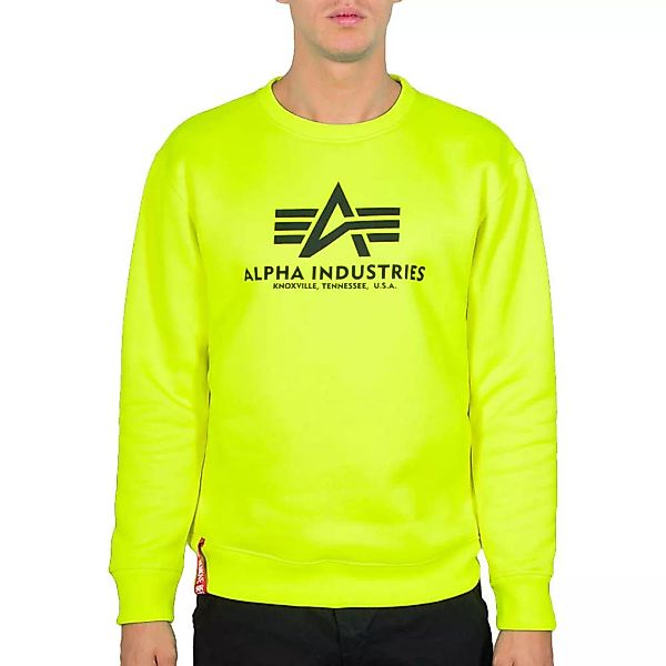 Alpha Industries Basic Neon Sweatshirt S Neon / Yellow günstig online kaufen