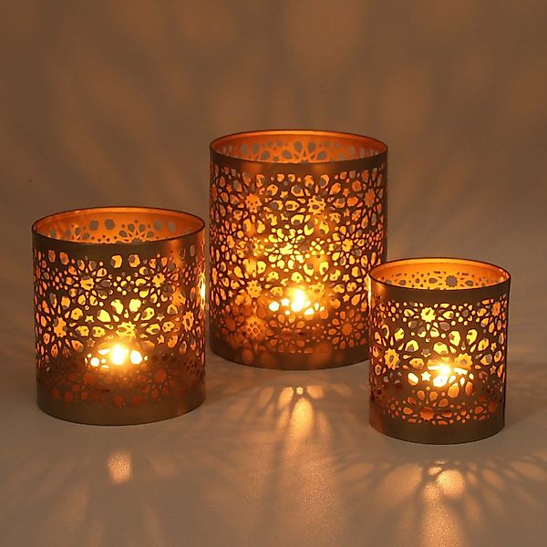 Casa Moro Teelichthalter Orientalisches Windlicht 3er günstig online kaufen