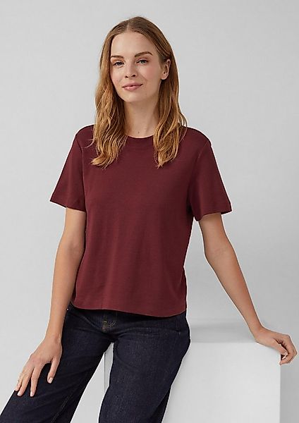 s.Oliver Kurzarmshirt T-Shirt Verkürztes T-Shirt aus Interlockjersey günstig online kaufen