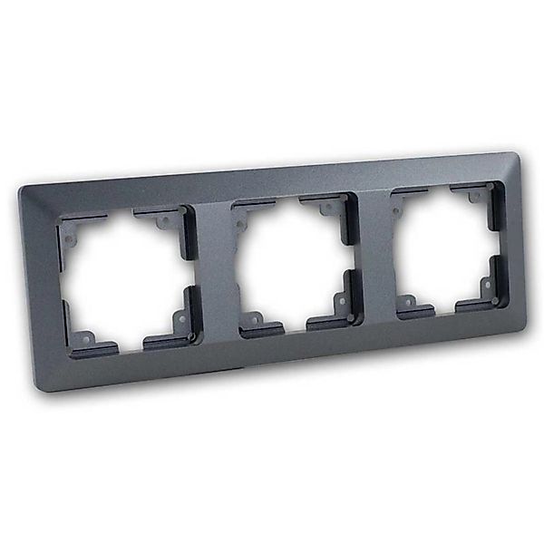 ChiliTec MILOS 3-Fach Rahmen Anthrazit Dreifachrahmen günstig online kaufen