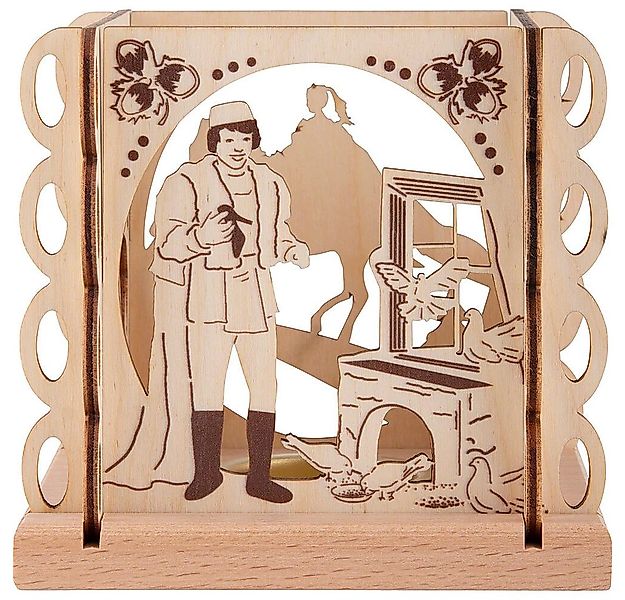 Erzgebirge-Palast Schwibbogen Tischlaterne "Drei Haselnüsse für Aschenbröde günstig online kaufen