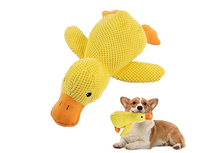 Beaface Tierkuscheltier Antistress Hundespielzeug Ente, Gelbe Plüschente fü günstig online kaufen