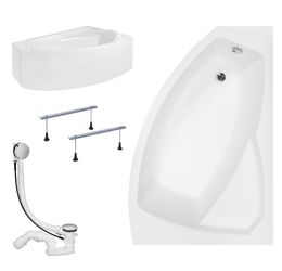 KOLMAN Badewanne Eckbadewanne Rima 160x100, (Links/Rechts), günstig online kaufen