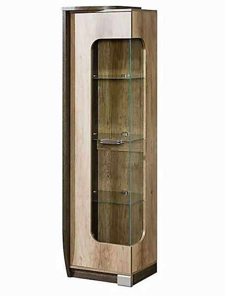 Feldmann-Wohnen Vitrine Romeo (1-St) 50x46x192,5cm Canyon Eiche Arusha günstig online kaufen